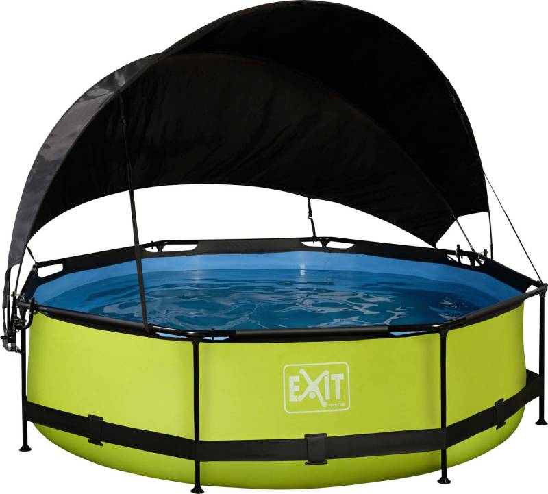 EXIT Framepool inkl. Sonnensegel (Set, 4-tlg), ØxH: 300x76 cm, mit Kartuschenfilterpumpe und Sonnensegel von EXIT