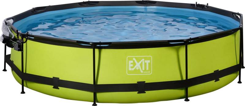 EXIT Framepool inkl. multifunktionaler Abdeckung (Set, 4-tlg), ØxH: 360x76 cm, mit Filterpumpe & Filterkartusche von EXIT