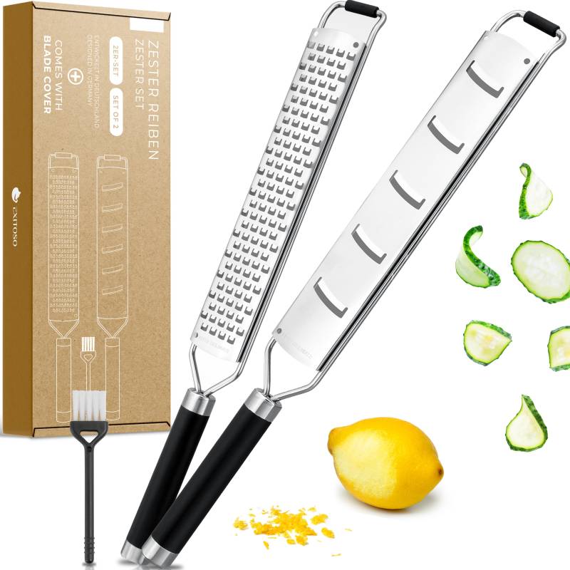 Küchenreibe 2in1 Set - Edelstahl von EXITOSO