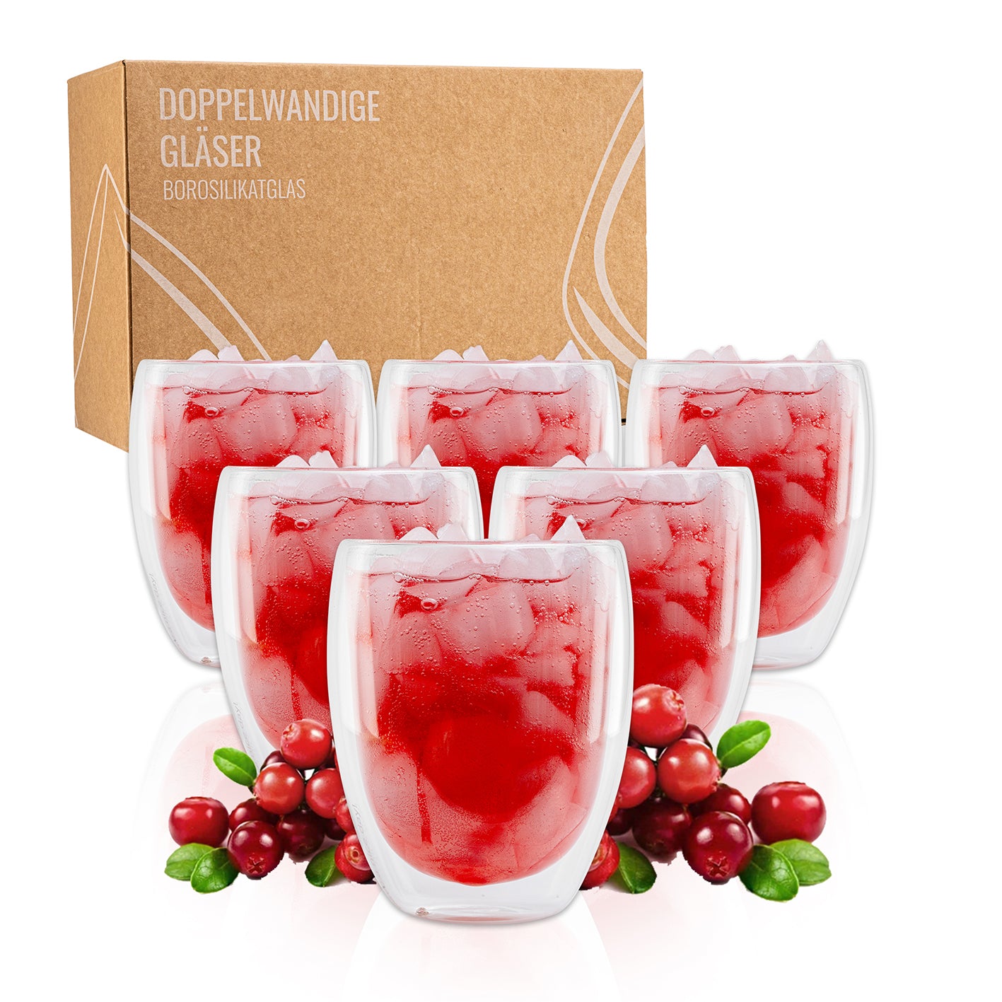 Latte Macchiato Gläser - 6er-Set - 330 ml Latte Macchiato Gläser - 6er-Set - 330 ml von EXITOSO