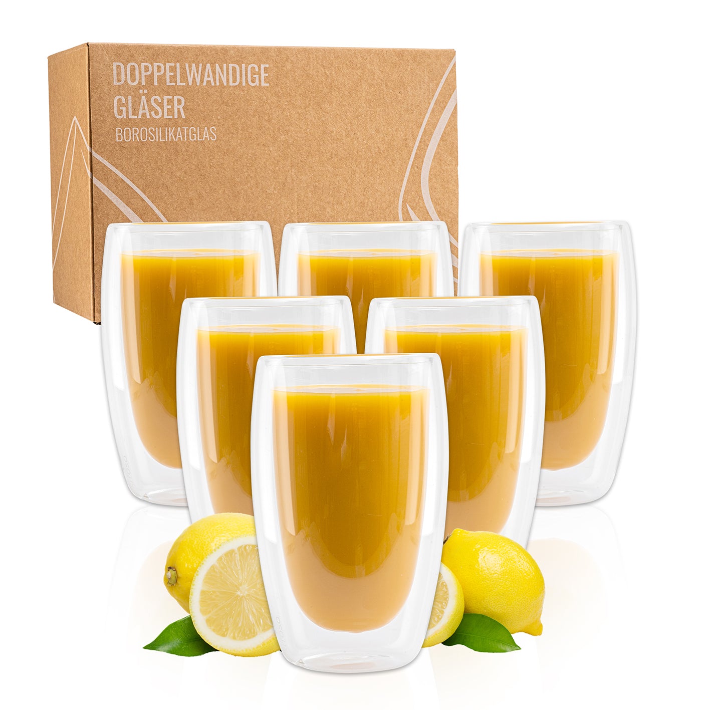 Latte Macchiato Gläser - 6er-Set - 450 ml Latte Macchiato Gläser - 6er-Set - 450 ml von EXITOSO