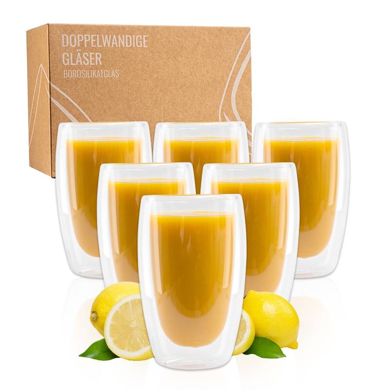 Latte Macchiato Gläser - 6er-Set - 450 ml von EXITOSO