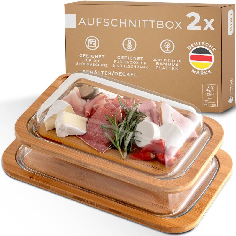 Multifunktionsbrett mit Glaskuppel - 2er Set von EXITOSO