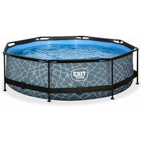 Smoby - exit Stone Pool ø300x76cm mit Filterpumpe - grau von Smoby