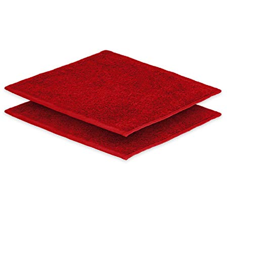 EXKLUSIV HEIMTEXTIL 2 x Seiftuch 30 x 30 cm 500g/m² Rot Doppelpack Hohe Qualität Neu/OVP von EXKLUSIV HEIMTEXTIL
