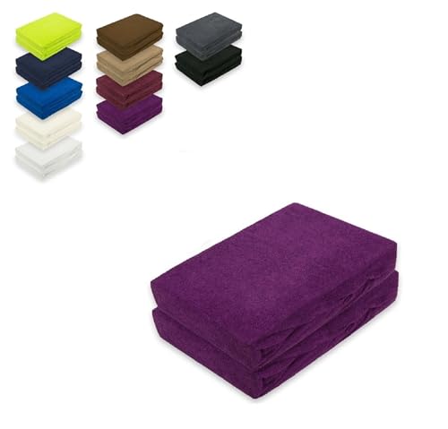 EXKLUSIV HEIMTEXTIL Frottee Spannbettlaken Doppelpack 140-160 x 200 cm Lila EXKLUSIV HEIMTEXTIL Frottee Spannbettlaken Doppelpack 140-160 x 200 cm Lila von EXKLUSIV HEIMTEXTIL