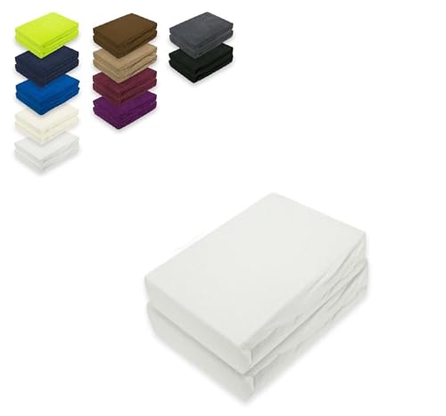 EXKLUSIV HEIMTEXTIL Frottee Spannbettlaken Doppelpack 200 x 220 cm Weiss EXKLUSIV HEIMTEXTIL Frottee Spannbettlaken Doppelpack 200 x 220 cm Weiss von EXKLUSIV HEIMTEXTIL