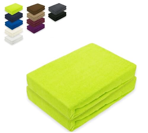 EXKLUSIV HEIMTEXTIL Frottee Spannbettlaken Doppelpack 90-100 x 200 cm Apfelgrün EXKLUSIV HEIMTEXTIL Frottee Spannbettlaken Doppelpack 90-100 x 200 cm Apfelgrün von EXKLUSIV HEIMTEXTIL