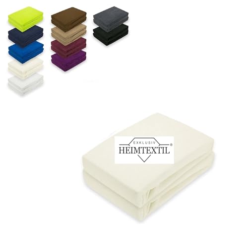 EXKLUSIV HEIMTEXTIL Frottee Spannbettlaken Marke Doppelpack 140 x 200 cm 80% Baumwolle, 20% Polyester Öko - Tex Zertifiziert, Markenqualität, Matratzenhöhe bis 25 cm, Naturweiss EXKLUSIV HEIMTEXTIL Frottee Spannbettlaken Marke Doppelpack 140 x 200 cm 80% Baumwolle, 20% Polyester Öko - Tex Zertifiziert, Markenqualität, Matratzenhöhe bis 25 cm, Naturweiss von EXKLUSIV HEIMTEXTIL