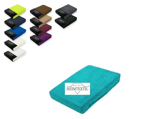 Exklusiv Heimtextil Frottee Spannbettlaken Marke 180-200 x 200 cm 80% Baumwolle, 20% Polyester Öko - Tex Zertifiziert, Markenqualität, Matratzenhöhe bis 25 cm, Türkis Exklusiv Heimtextil Frottee Spannbettlaken Marke 180-200 x 200 cm 80% Baumwolle, 20% Polyester Öko - Tex Zertifiziert, Markenqualität, Matratzenhöhe bis 25 cm, Türkis von EXKLUSIV HEIMTEXTIL