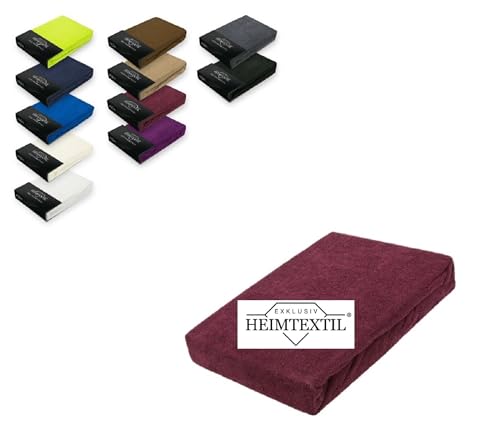 Exklusiv Heimtextil Frottee Spannbettlaken Marke 60-70 x 140 cm 80% Baumwolle, 20% Polyester Öko - Tex Zertifiziert, Markenqualität, Matratzenhöhe bis 10 cm, Bordeaux Exklusiv Heimtextil Frottee Spannbettlaken Marke 60-70 x 140 cm 80% Baumwolle, 20% Polyester Öko - Tex Zertifiziert, Markenqualität, Matratzenhöhe bis 10 cm, Bordeaux von EXKLUSIV HEIMTEXTIL