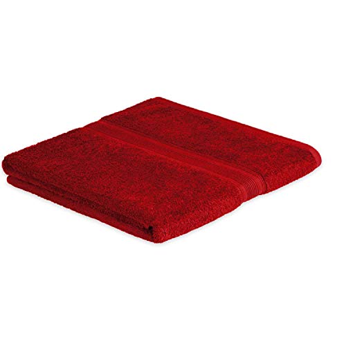 EXKLUSIV HEIMTEXTIL Frottier Handtücher Badetuch 100 x 150 cm Rot 500g von EXKLUSIV HEIMTEXTIL