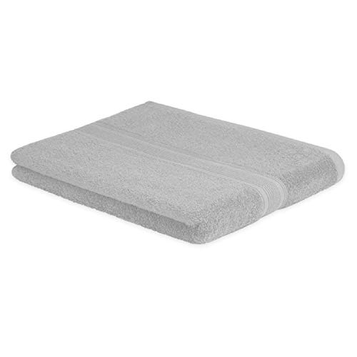 EXKLUSIV HEIMTEXTIL Frottier Handtücher Badetuch 100 x 150 cm Silber 500 g von EXKLUSIV HEIMTEXTIL