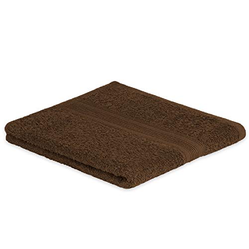 EXKLUSIV HEIMTEXTIL Frottier Handtücher Handtuch 50 x 100 cm Schokobraun 500 g von EXKLUSIV HEIMTEXTIL