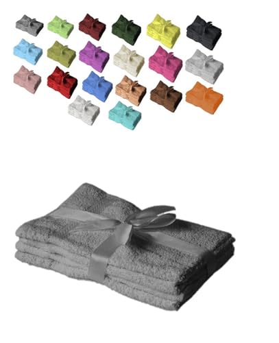 EXKLUSIV HEIMTEXTIL Gästehandtuch 4er Set 30 x 50 cm Anthrazit von EXKLUSIV HEIMTEXTIL