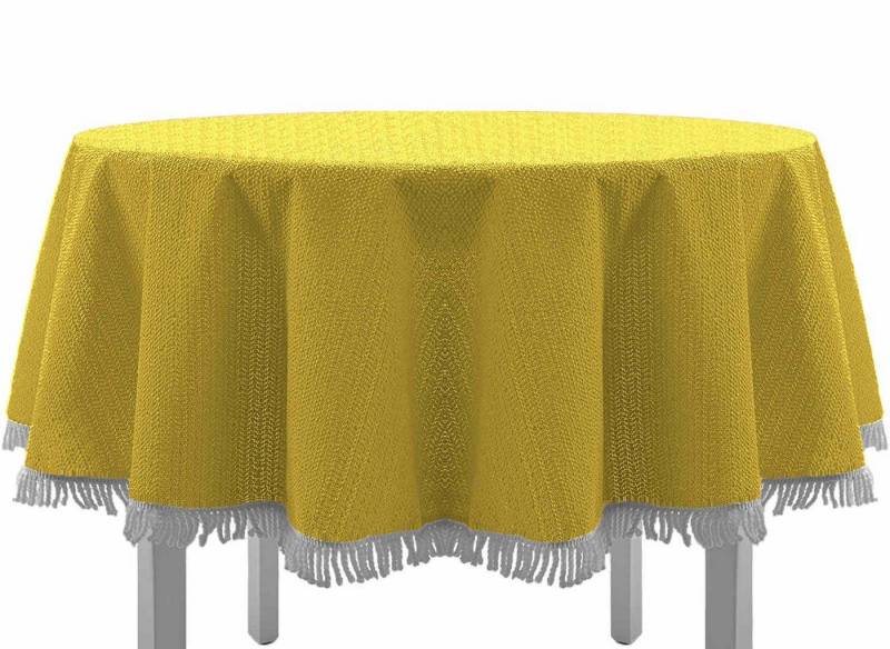 EXKLUSIV HEIMTEXTIL Gartentischdecke Gartentischdecke mit Fransen Tischdecke Classic, eckig von EXKLUSIV HEIMTEXTIL