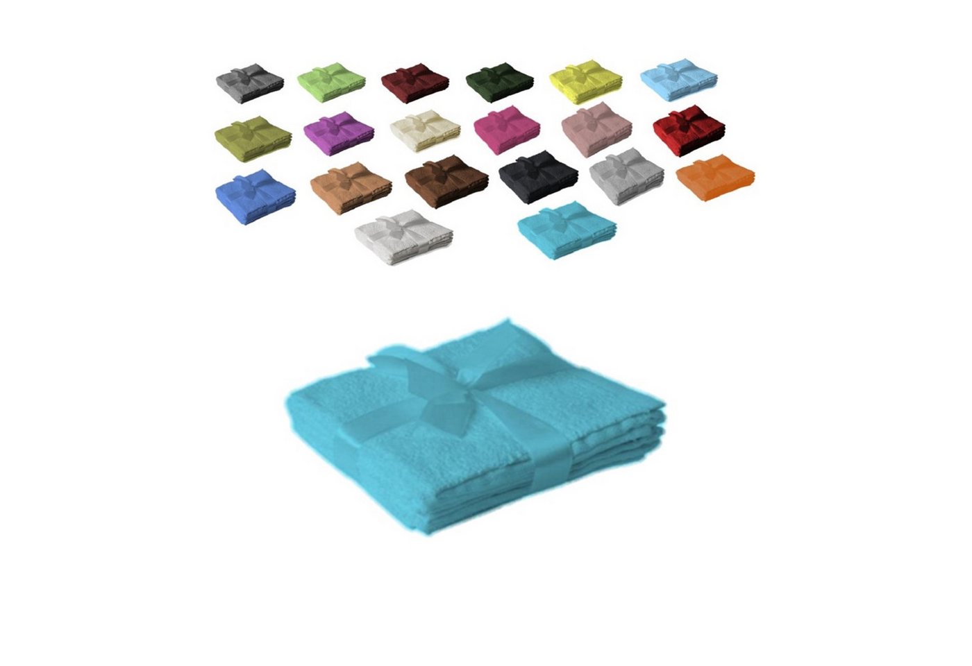 EXKLUSIV HEIMTEXTIL Handtuch Handtuch Spar Set Baumwolle 500 g/m², Frottee (12-St), ohne Bordüre von EXKLUSIV HEIMTEXTIL