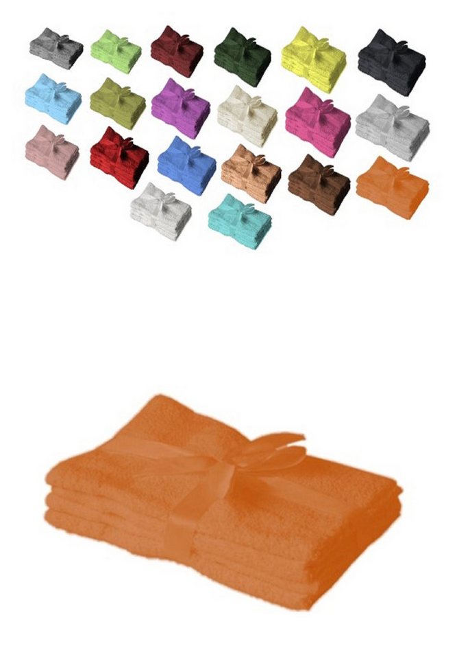 EXKLUSIV HEIMTEXTIL Handtuch Handtuch Spar Set Baumwolle 500 g/m², Frottee (4-St), mit Bordüre von EXKLUSIV HEIMTEXTIL