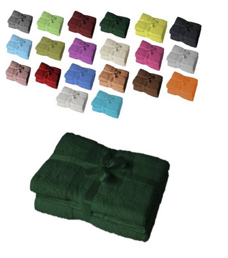 EXKLUSIV HEIMTEXTIL Handtuch Handtuch Spar Set Baumwolle 500 g/m², Frottee (4-St), mit Bordüre von EXKLUSIV HEIMTEXTIL
