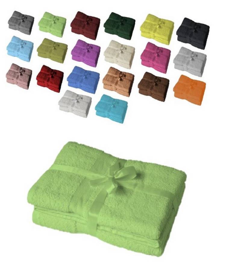 EXKLUSIV HEIMTEXTIL Handtuch Handtuch Spar Set Baumwolle 500 g/m², Frottee (4-St), mit Bordüre von EXKLUSIV HEIMTEXTIL