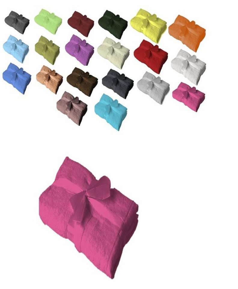 EXKLUSIV HEIMTEXTIL Handtuch Handtuch Spar Set Baumwolle 500 g/m², Frottee (4-St), ohne Bordüre von EXKLUSIV HEIMTEXTIL