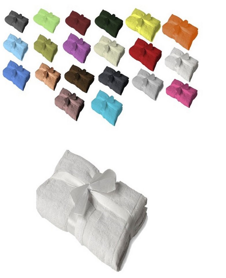 EXKLUSIV HEIMTEXTIL Handtuch Handtuch Spar Set Baumwolle 500 g/m², Frottee (4-St), ohne Bordüre von EXKLUSIV HEIMTEXTIL
