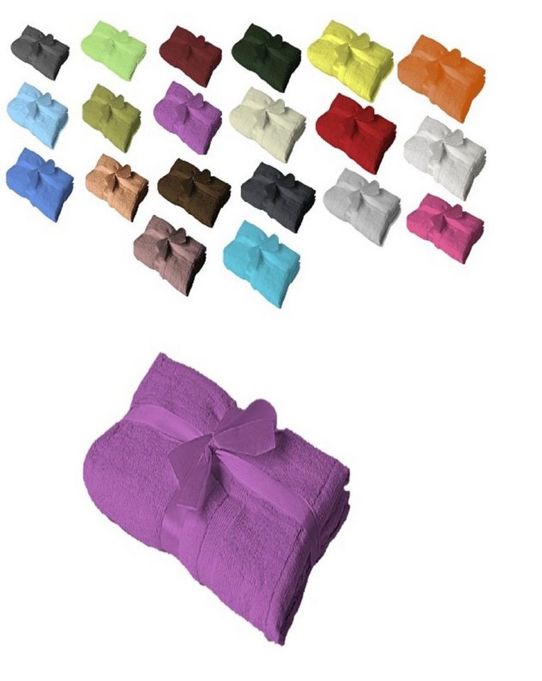 EXKLUSIV HEIMTEXTIL Handtuch Handtuchserie im Set mit Schleife Marke, Frottier (1-St), mit Bordüre von EXKLUSIV HEIMTEXTIL