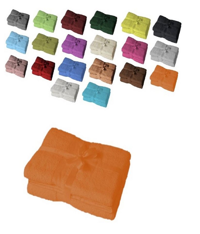 EXKLUSIV HEIMTEXTIL Handtuch Handtuchserie im Set mit Schleife Marke, Frottier (2-St), mit Bordüre von EXKLUSIV HEIMTEXTIL