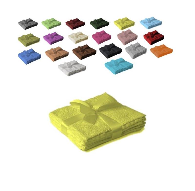 EXKLUSIV HEIMTEXTIL Handtuch Handtuchserie im Set mit Schleife Marke, Frottier (4-St), mit Bordüre von EXKLUSIV HEIMTEXTIL