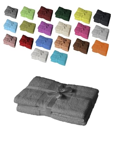 EXKLUSIV HEIMTEXTIL Handtuch Spar Set Baumwolle 500 g/m² Anthrazit 4 x Badetuch 100 x 150 cm von EXKLUSIV HEIMTEXTIL