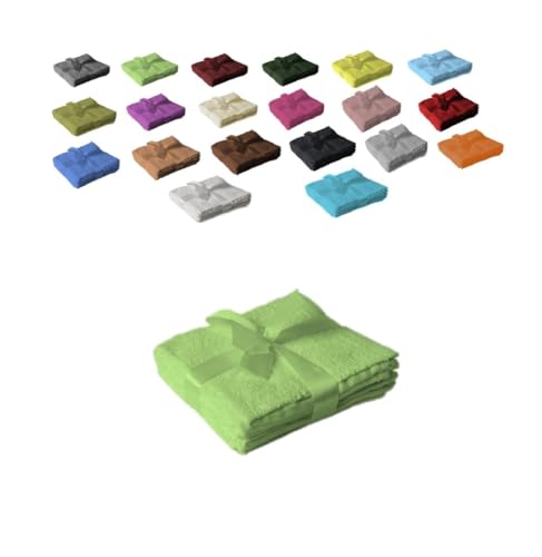 EXKLUSIV HEIMTEXTIL Handtuch Spar Set Baumwolle 500 g/m² Apfelgrün 12 x Seiftuch 30 x 30 cm von EXKLUSIV HEIMTEXTIL