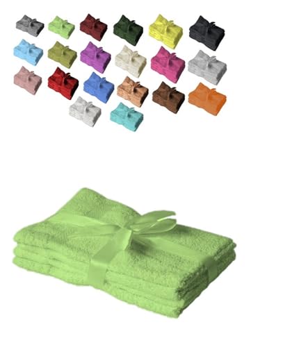 EXKLUSIV HEIMTEXTIL Handtuch Spar Set Baumwolle 500 g/m² Apfelgrün 4 x Handtuch 50 x 100 cm von EXKLUSIV HEIMTEXTIL