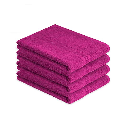 EXKLUSIV HEIMTEXTIL Handtuch Spar Set Baumwolle 500 g/m² Pink 4 x Duschtuch 70 x 140 cm von EXKLUSIV HEIMTEXTIL