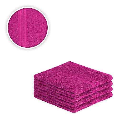 EXKLUSIV HEIMTEXTIL Handtuch Spar Set Baumwolle 500 g/m² Pink 4 x Handtuch 50 x 100 cm von EXKLUSIV HEIMTEXTIL