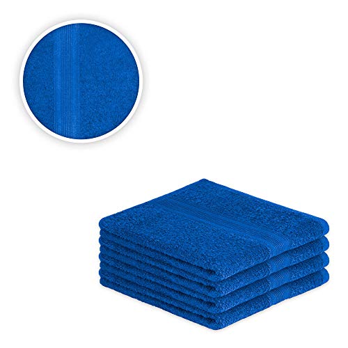 EXKLUSIV HEIMTEXTIL Handtuch Spar Set Baumwolle 500 g/m² Royalblau 4 x Handtuch 50 x 100 cm von EXKLUSIV HEIMTEXTIL