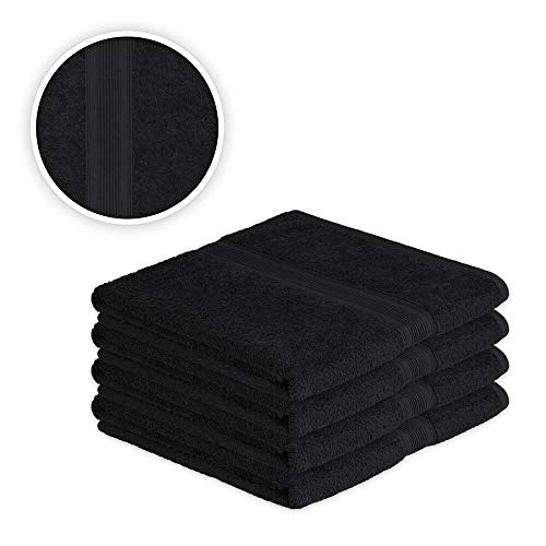 EXKLUSIV HEIMTEXTIL Handtuch Spar Set Baumwolle 500 g/m² Schwarz 4 x Badetuch 100 x 150 cm von EXKLUSIV HEIMTEXTIL