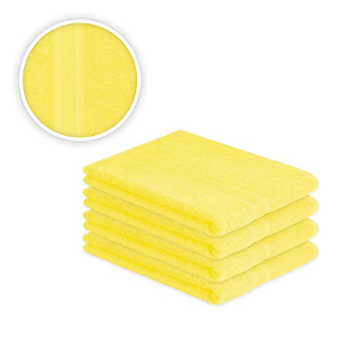 EXKLUSIV HEIMTEXTIL Handtuch Spar Set Baumwolle 500 g/m² Gelb 4 x Duschtuch 70 x 140 cm von EXKLUSIV HEIMTEXTIL