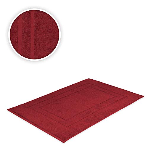 EXKLUSIV HEIMTEXTIL Handtuch Spar Set Baumwolle 700 g/m² Bordeaux 4 x Badvorleger 50 x 80 cm von EXKLUSIV HEIMTEXTIL