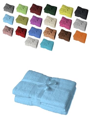 EXKLUSIV HEIMTEXTIL Handtuchserie im Set mit Schleife Marke Badetuch 2er Set 100 x 150 cm Hellblau EXKLUSIV HEIMTEXTIL Handtuchserie im Set mit Schleife Marke Badetuch 2er Set 100 x 150 cm Hellblau von EXKLUSIV HEIMTEXTIL