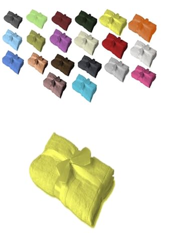 EXKLUSIV HEIMTEXTIL Handtuchserie im Set mit Schleife Marke Badvorleger 1 Stück 50 x 80 cm Gelb von EXKLUSIV HEIMTEXTIL