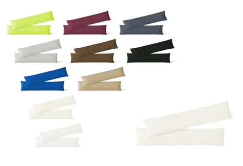 EXKLUSIV HEIMTEXTIL Jersey Kissenbezug Hülle 2 Sparpack Set mit Reißverschluss hochwertige Qualität 40 x 145 cm Natur von EXKLUSIV HEIMTEXTIL
