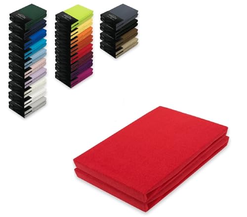 EXKLUSIV HEIMTEXTIL Jersey Spannbettlaken Doppelpack 120 x 200 cm 100% Baumwolle Öko - Tex Zertifiziert, Markenqualität, Matratzenhöhe bis 25 cm, Rot EXKLUSIV HEIMTEXTIL Jersey Spannbettlaken Doppelpack 120 x 200 cm 100% Baumwolle Öko - Tex Zertifiziert, Markenqualität, Matratzenhöhe bis 25 cm, Rot von EXKLUSIV HEIMTEXTIL