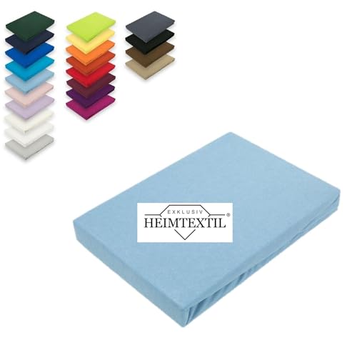 EXKLUSIV HEIMTEXTIL Jersey Spannbettlaken Premium Marke 120 x 200 cm Hellblau EXKLUSIV HEIMTEXTIL Jersey Spannbettlaken Premium Marke 120 x 200 cm Hellblau von EXKLUSIV HEIMTEXTIL