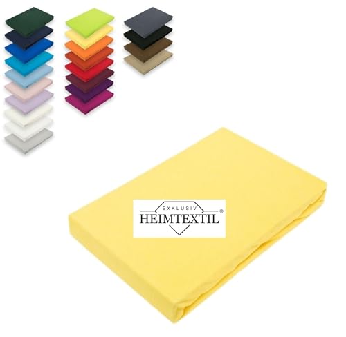 EXKLUSIV HEIMTEXTIL Jersey Spannbettlaken Premium Marke 140-160 x 200 cm Gelb EXKLUSIV HEIMTEXTIL Jersey Spannbettlaken Premium Marke 140-160 x 200 cm Gelb von EXKLUSIV HEIMTEXTIL