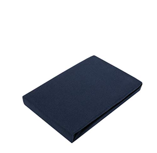 EXKLUSIV HEIMTEXTIL Jersey Spannbettlaken für Wasserbetten Rundumgummizug 200 x 220 cm Navyblau von EXKLUSIV HEIMTEXTIL