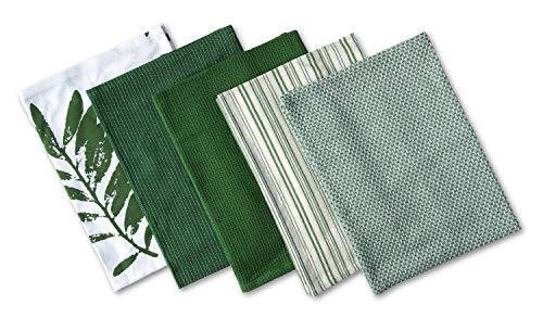 EXKLUSIV HEIMTEXTIL Küchentücher, Geschirrtücher Haushaltstücher 5er Set Grün von EXKLUSIV HEIMTEXTIL
