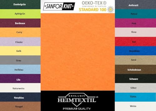 EXKLUSIV HEIMTEXTIL Marke Jersey Spannbettlaken 60 x 120-70 x 140 cm 100% Baumwolle Öko - Tex Zertifiziert, Markenqualität, Matratzenhöhe bis 10 cm, Terrakotta von EXKLUSIV HEIMTEXTIL
