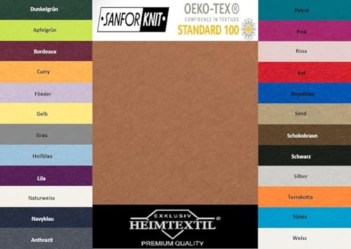 EXKLUSIV HEIMTEXTIL Marke Jersey Spannbettlaken 140-160 x 200 cm 100% Baumwolle Öko - Tex Zertifiziert, Markenqualität, Matratzenhöhe bis 25 cm, Nougat EXKLUSIV HEIMTEXTIL Marke Jersey Spannbettlaken 140-160 x 200 cm 100% Baumwolle Öko - Tex Zertifiziert, Markenqualität, Matratzenhöhe bis 25 cm, Nougat von EXKLUSIV HEIMTEXTIL