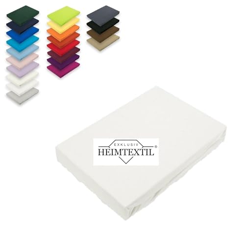 EXKLUSIV HEIMTEXTIL Microfaser Marke Spannbettlaken,100% Polyester, 135 g/m², Öko - Tex Zertifiziert, 140-160 x 200 cm + 30 cm Weiß von EXKLUSIV HEIMTEXTIL