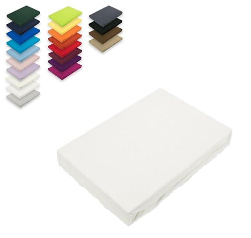 EXKLUSIV HEIMTEXTIL Microfaser Spannbettlaken 90-100 x 200 cm + 28 cm Weiß von EXKLUSIV HEIMTEXTIL